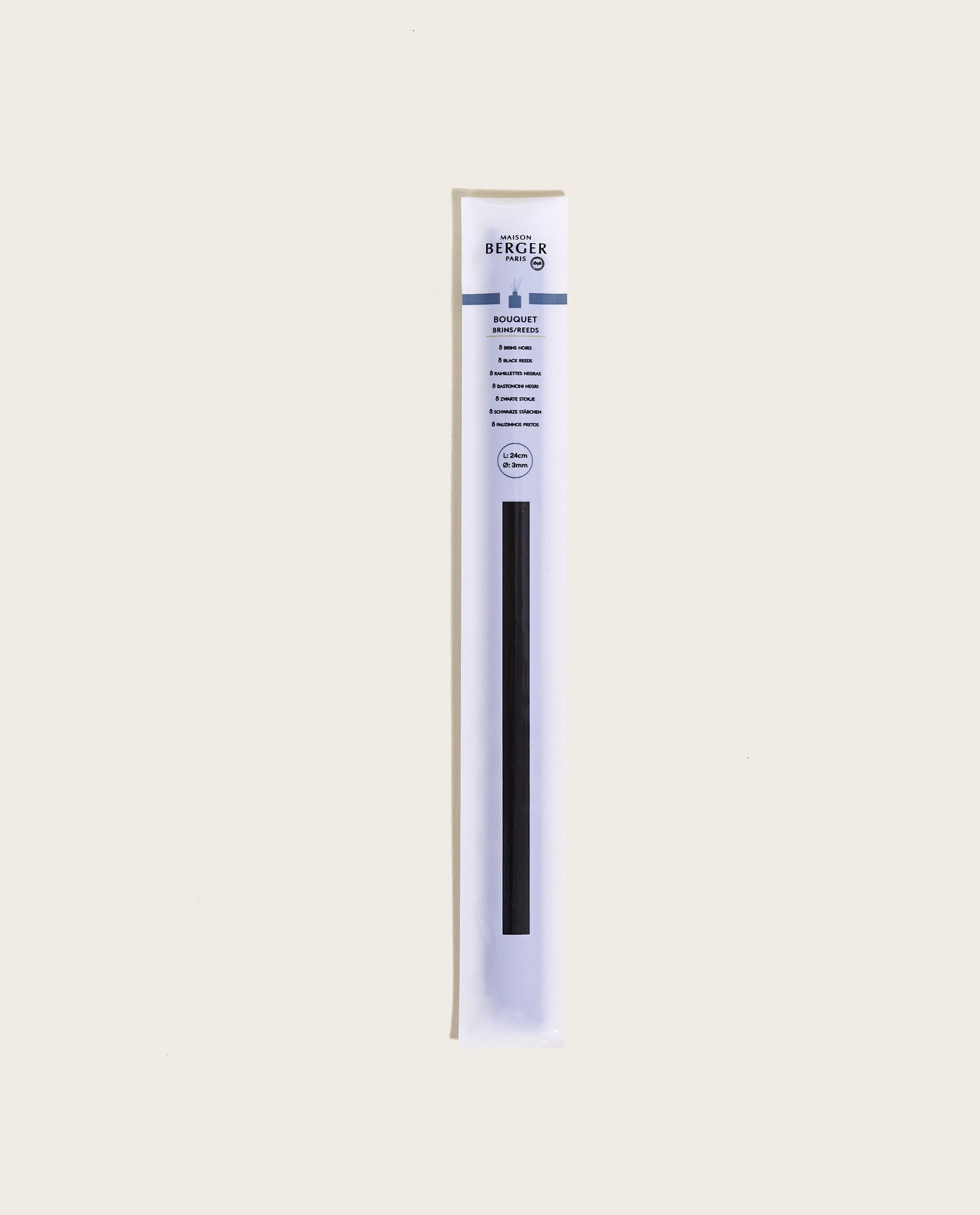 Pack of 8 synthetic black sticks 24cm - Image 3